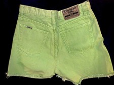 Vintage Y2K 90s Jordache Shorts Green High Waisted Cutoff aist 30" S M