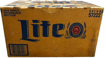 Miller Lite Coated Cardboard Box Antique 34100 57222 Vintage Holds