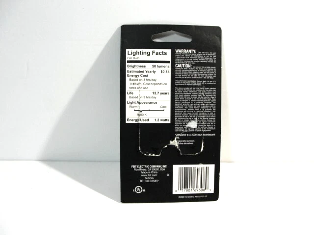 Feit Electric 15w 50 lumens 120v Candelabra Base LED Light Bulb BPT6/LED/HDRP - Image 2 of 2
