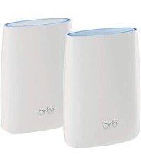 Netgear Orbi AC3000 Trri-Band Wireless Router - White, Pack of 2 RBK50-100NAS 