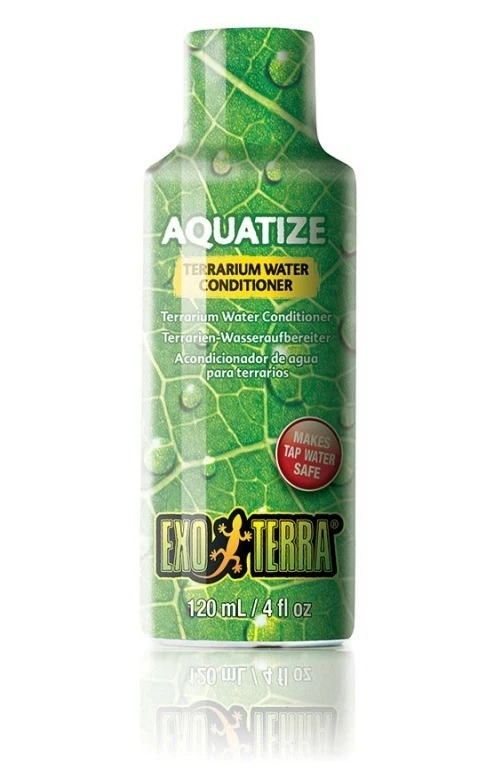 EXO TERRA AQUATIZE LIQUID TERRARIUM WATER CONDITIONER 120ml REPTILE TREATMENT