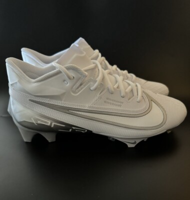 Nike Vapor Edge Elite 360 2 Men s 8.5 White/Silver Football Cleats DA5457-101