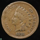 1878 Indian Head Small Cent - Very Good Details: Damaged Edge