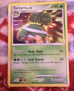 Pokemon TCG: Torterra LV. 45 17/130 (2007) Diamond & Pearl • Reverse Holo Card