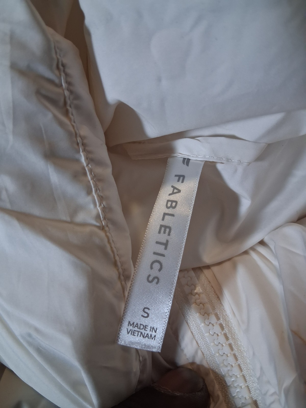 Fabletics Puffer Jacket Size S White Athleisure W… - image 4