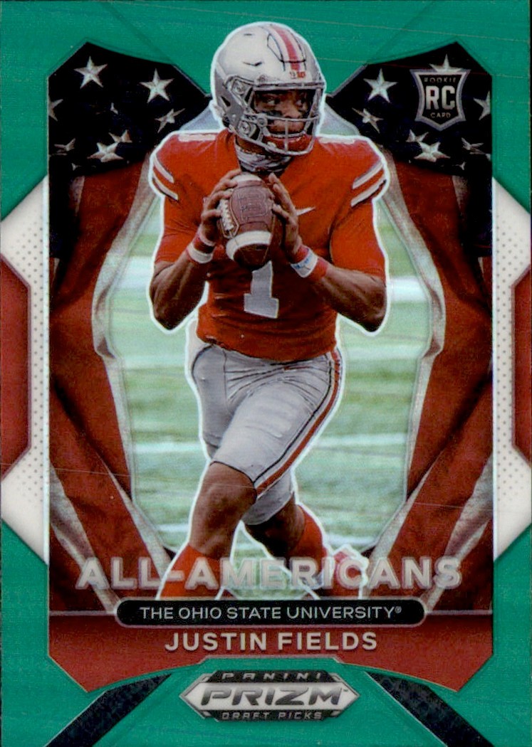2021 Panini Prizm Draft Picks - All-American Justin Fields #192 Green Prizm