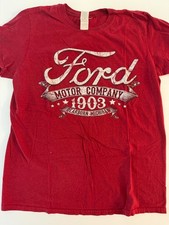 Vintage Ford Motor Co T-Shirt Red Graphic Heritage Tee 1903 Size M