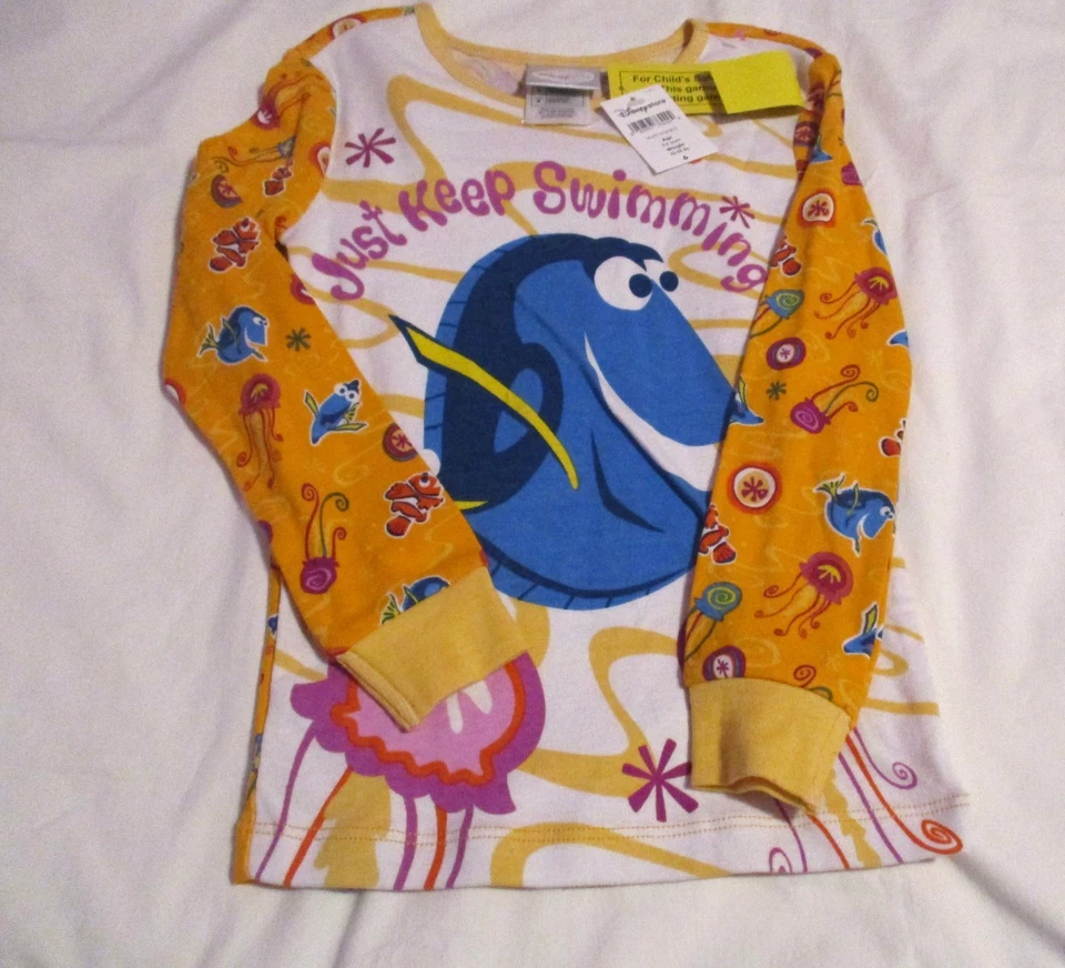 Juego de 2 pijamas Disney Finding Dory Nemo 6 7 niñas pequeñas niños Foto 2 de 4