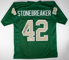 MIKE STONEBREAKER Autographed Custom NOTRE DAME Jersey #42 - BECKETT CERTIFIED