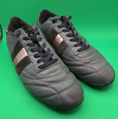 DIRK BIKKEMBERGS Blue Fabric Soccer Shoes MENS 39 EU Lace READ SEE PICS 