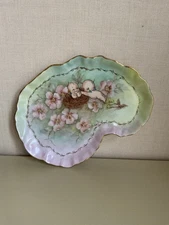 Vintage Kewpie Pin Tray Hanging Plate Floral Florence Baker Porcelain Plate