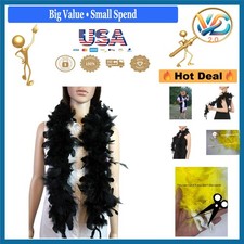 Black Feather Boa 25g 4ft Party Halloween Christmas Decoration Costume
