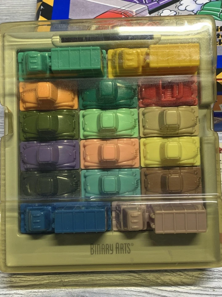 Juego de rompecabezas vintage de artes binarias Rush Hour Traffic Jam + juego de cartas 2 40 cartas 1996 Foto 3 de 4