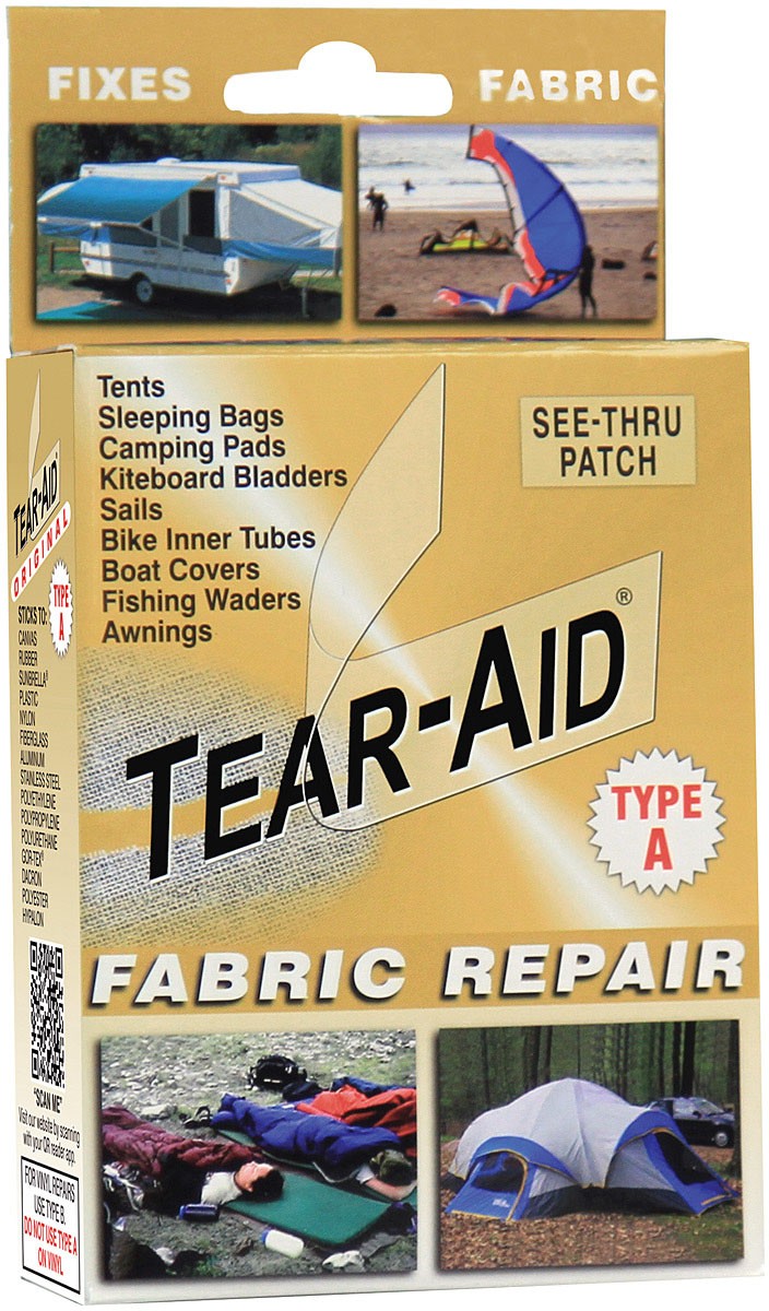Tear-Aid Type A Fabric Patch Kit | Waterproof, UV-Resistant Repair Tape for