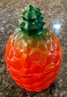 Vintage 1930's - 1940's hazel atlas glass pineapple jar kix promotional