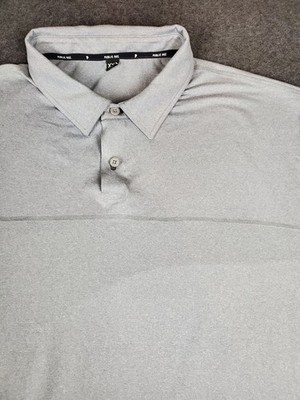 Public Rec Protx2 Polyester Mens Golf Polo Shirt 2XL Gray Preppy New