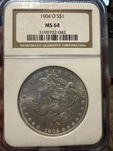 1904-O Morgan Silver Dollar $1 - NGC MS64 - Brilliant Uncirculated - New Orleans