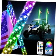 2PCS 3FT LED Whip Lights,RF Wireless Remote,500 Kinds Patterns 3 ft Pack of 2 