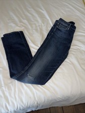 Mother TheyRascal Jeans Coffee Tea/ Me Wash Sz 27 Inseam 32 Distressed Read Fair