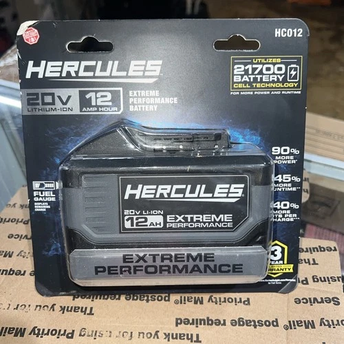 Hercules Extreme Performance 20V 12Ah Li-Ion Battery - HC012