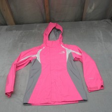 North Face Jacket Girls XS Pink Hooded Full Zip Waterproof Outdoor 3in1 Shell