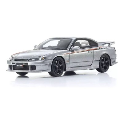 Kyosho 1/43 Nissan Silvia S15 Spec R Nismo Aero Silver Mini Car Neu KSR43125S