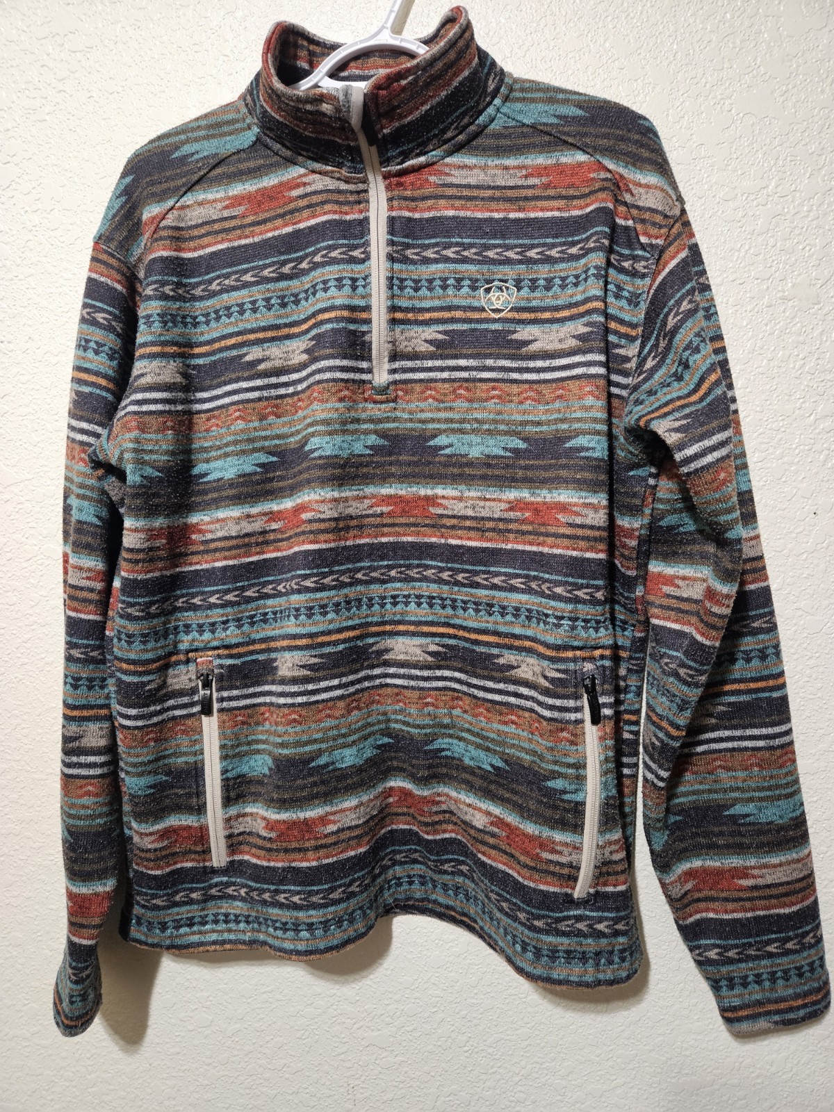 Polyester Blend Quater Zip Pullover Ariat Caldwel… - image 1