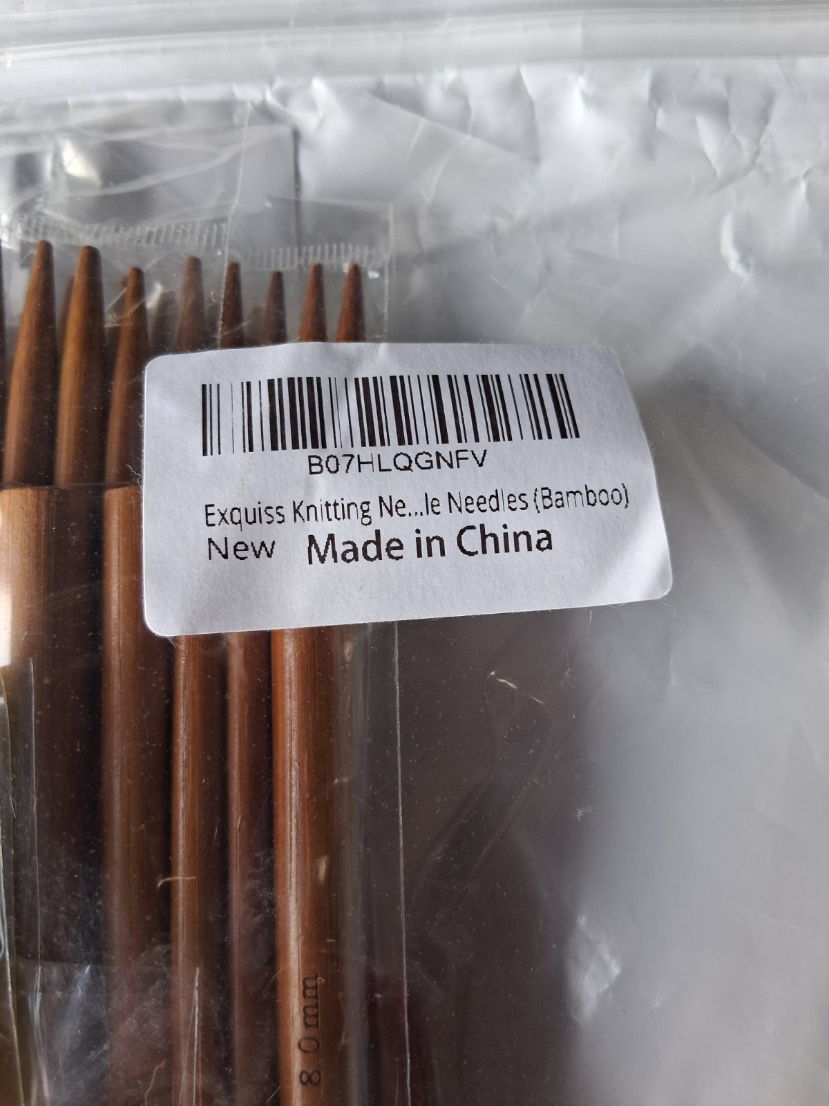 Exquiss Bamboo Double Point Knitting Needles Mixed Lot with Needle Holders
