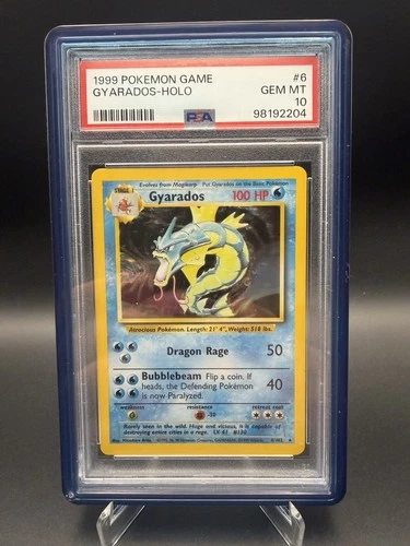 Pokemon Holo Gyarados #6 | PSA 10 Gem Mint | Base Set 1999 Unlimited 🌶️