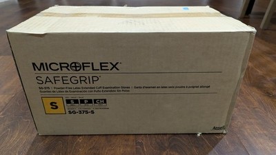 Microflex SafeGrip Powder Free Latex Mechanics Gloves Case Of 10 Boxes SMALL 500