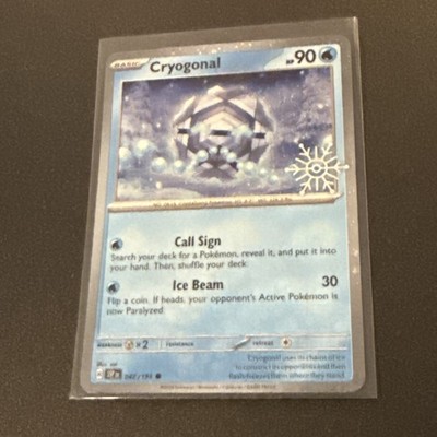 Cryogonal 047/191 Pokemon Holiday Calendar 2025 Festive Stamp