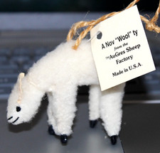 100% "Wool" Llama Ornament - used Au Gres Sheep Factory - Made in the USA