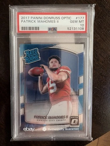 2017 Panini Optic Patrick Mahomes RC Rated Rookie PSA 10 Gem Mint