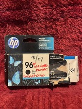 Genuine HP 96 New C8767WN Black Ink Cartridge Date on Box October 2018