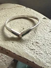 Vintage .925 Sterling Silver Southwestern Chevron Ring Turquoise Inlay Size 7