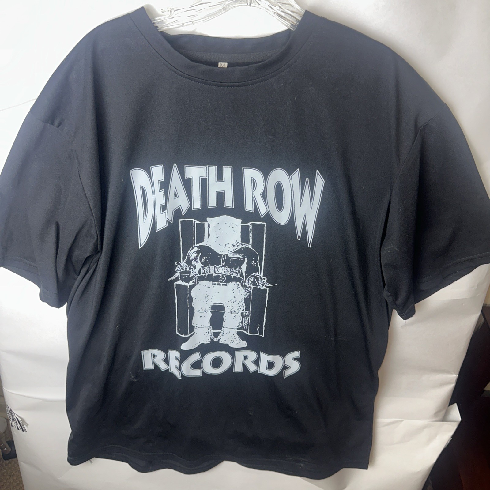 FILA T shirt nera girocollo grafica Death Row Records taglia M vestibilità come una L