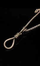 silver noose pendant w/chain hard jewelry G59 Records
