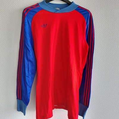 Jersey Adidas Ventex 70s 80s Basel Red Blue Football Made In France