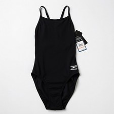 Speedo Women's Size 28 Race Endurance One Piece Swimsuit Black