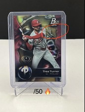 2023 Bowman Platinum Trea Turner Phillies 39/50 Rare