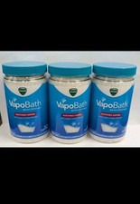 3 Vicks VapoBath Crystals Non-Medicated Bath Salts Soothing Vicks Vapors 15 oz