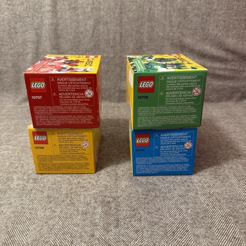 New! Set of 4 LEGO Classic Creativity Box in Red, Green, Orange, & Blue - Picture 5 of 6