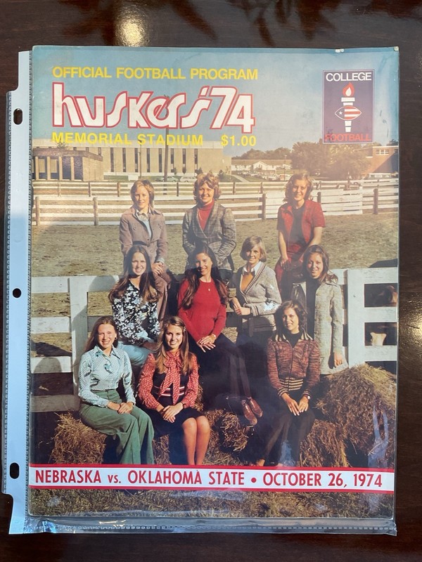Official Nebraska Football Program Vs Oklahoma State October 26, 1974