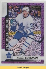 2017 O-Pee-Chee Platinum Marquee Rookies Violet Pixels Andreas Borgman READ 9on