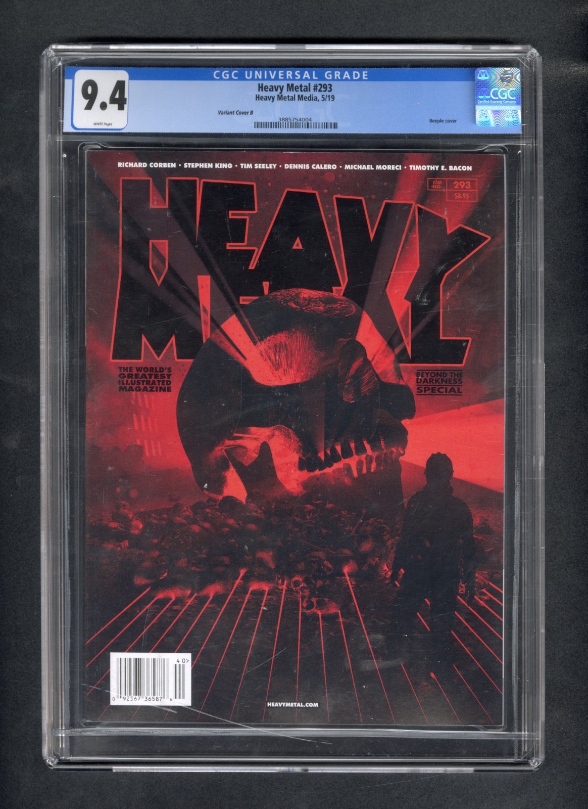 BEEPLE artwork - 2019 Heavy Metal Magazine 293 Cover B CGC 9.4 White - RARE!