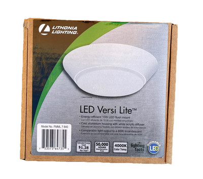 Lithonia Lighting 7'' Versi Flush Mount LED Light 4000k Cool White 740 Lumens New