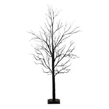 Nearly Natural 5ft Pre-Lit Halloween Black Twig Tree w/ 240 LED