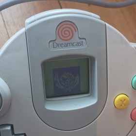 SEGA Dreamcast VMU Visual Memory Unit White HKT-7000 LCD Screen Tested: WORKING