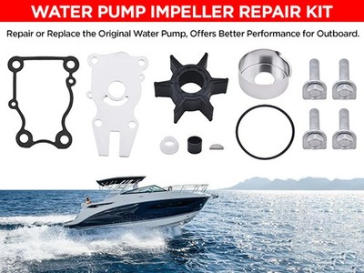 Water Pump Impeller Kit for Yamaha 2-Stroke 40 50 HP Outboards 63D-W0078-01