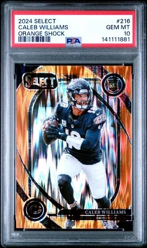 2024 PANINI SELECT ORANGE SHOCK #216 CALEB WILLIAMS ROOKIE RC 365/399 PSA 10